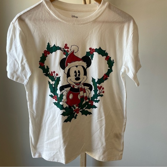 Disney Tops - Disney Mickey Mouse Christmas Holiday Wreath Tee - Womens Small